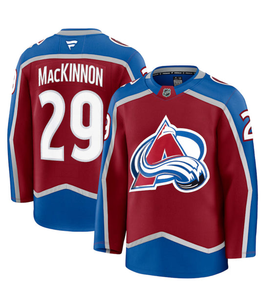 Nathan MacKinnon Vinröd Colorado Avalanche Hemmapremiumtröja