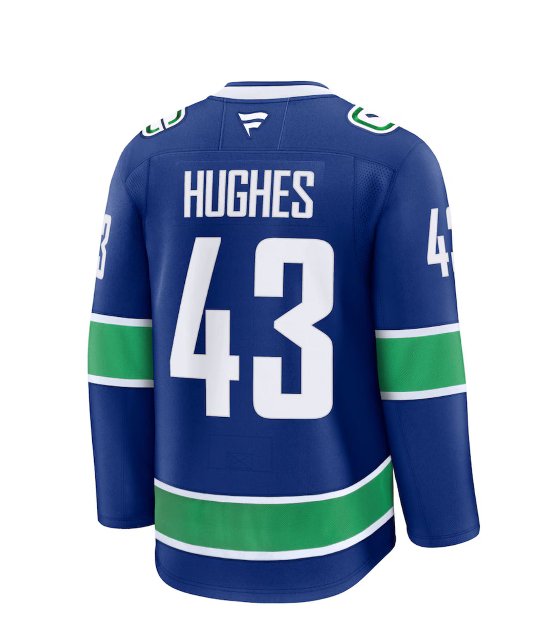 Quinn Hughes Blå Vancouver Canucks Hemmapremiumtröja