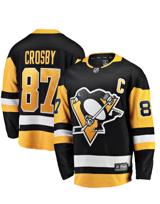 Sidney Crosby Svart Pittsburgh Penguins Kapten-patch Hemma Breakaway-tröja