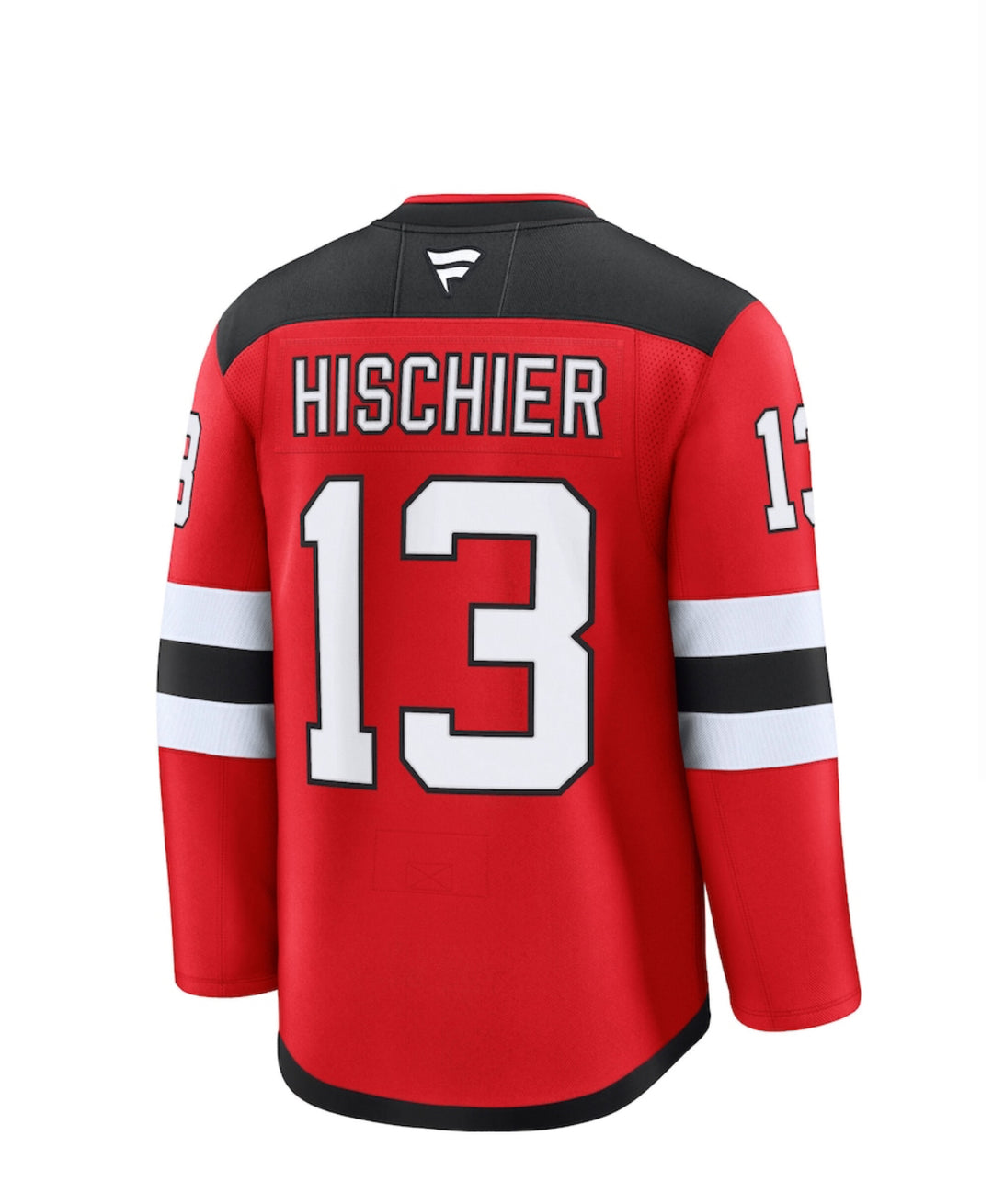 New Jersey Devils Fanatics Märkes Hemmapremiumtröja - Röd - Nico Hischier