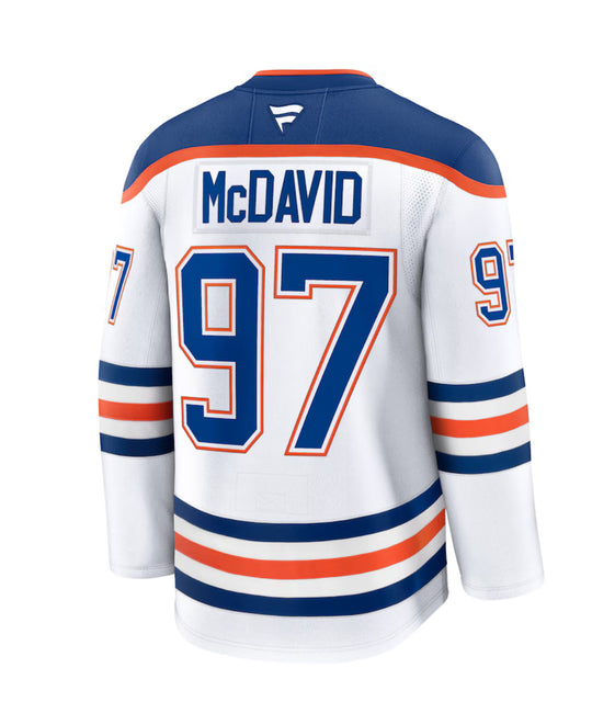 Connor McDavid Vit Edmonton Oilers Bortapremiumtröja