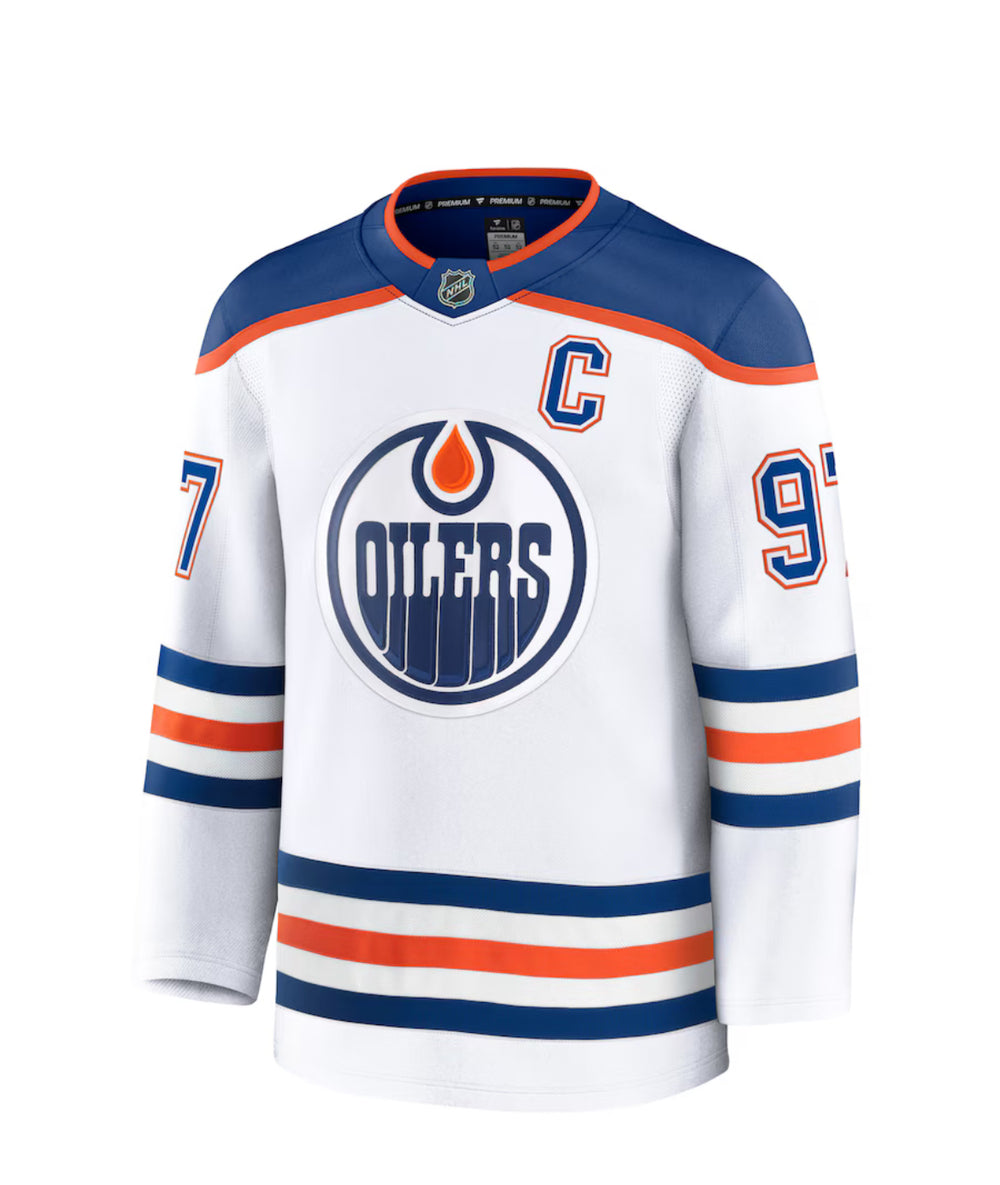 Connor McDavid Vit Edmonton Oilers Bortapremiumtröja